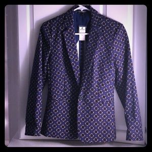 Navy pattern Express blazer